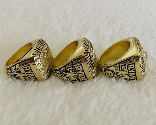 3 Pcs Los Angeles Lakers 3 Peat Ring Set,  SHIP 2000/01/02 - EB Sports Champion's Cache