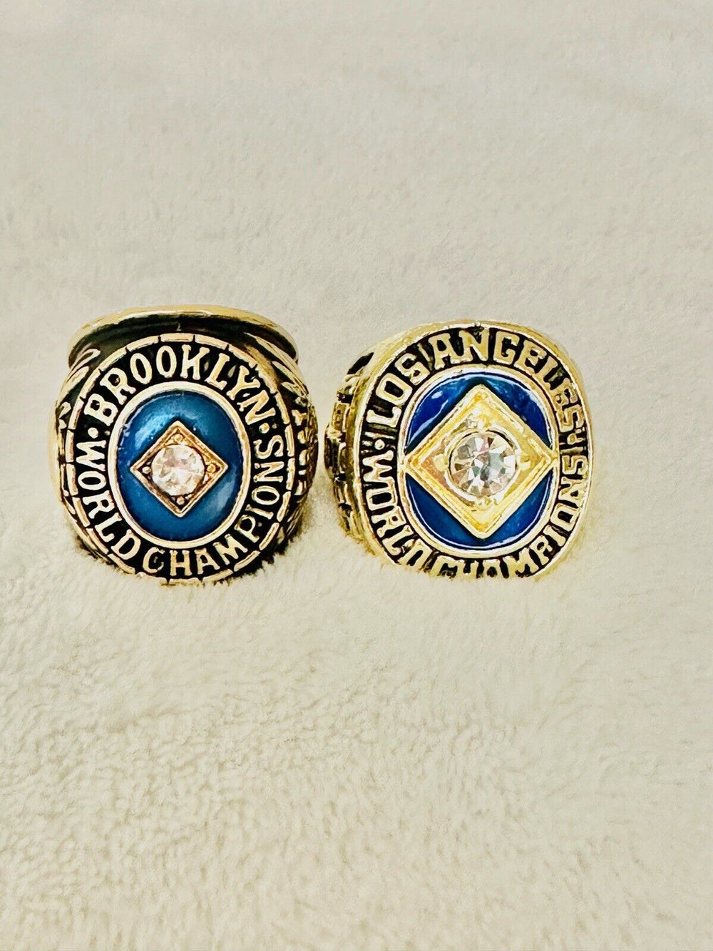 2 PCS LA Dodgers Championship Ring Set W Box,  SHIP. 1955 And 1959 - EB Sports Champion's Cache