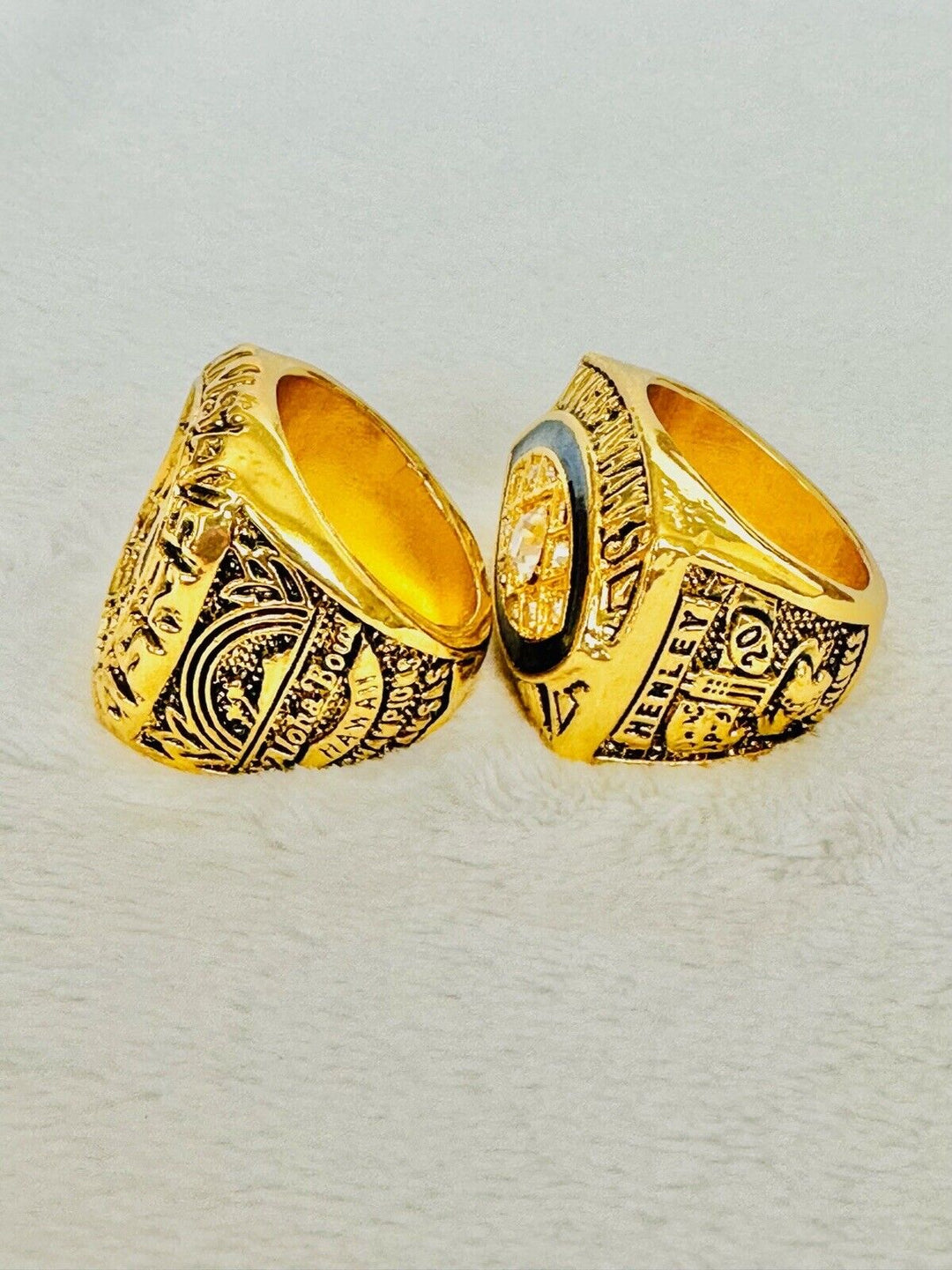 2 PCS Kansas Jayhawks Football Aloha bowl Ring, US SHIP 1998/2012 - EB Sports Champion's Cache