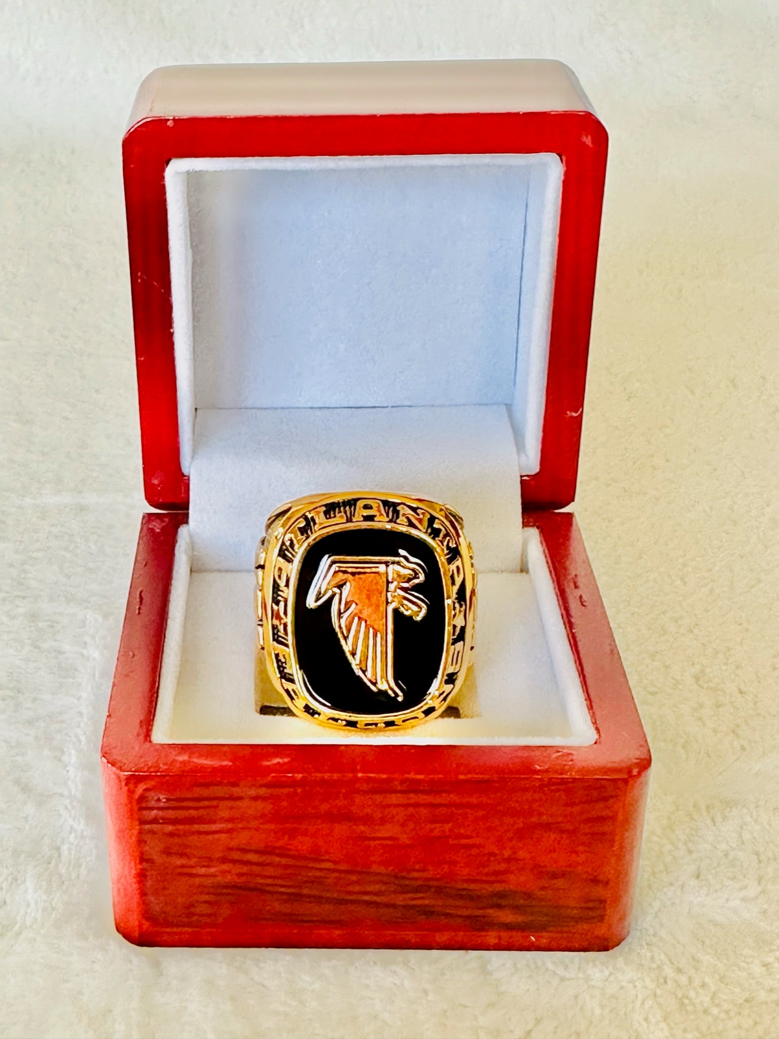 Atlanta Falcons Classic Balfour Gold Ring W Box, US SHIP - EBSports Championship Rings