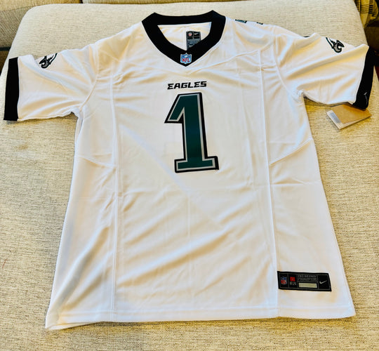 Jalen Hurts Philadelphia Eagles authentic NFL White Jersey