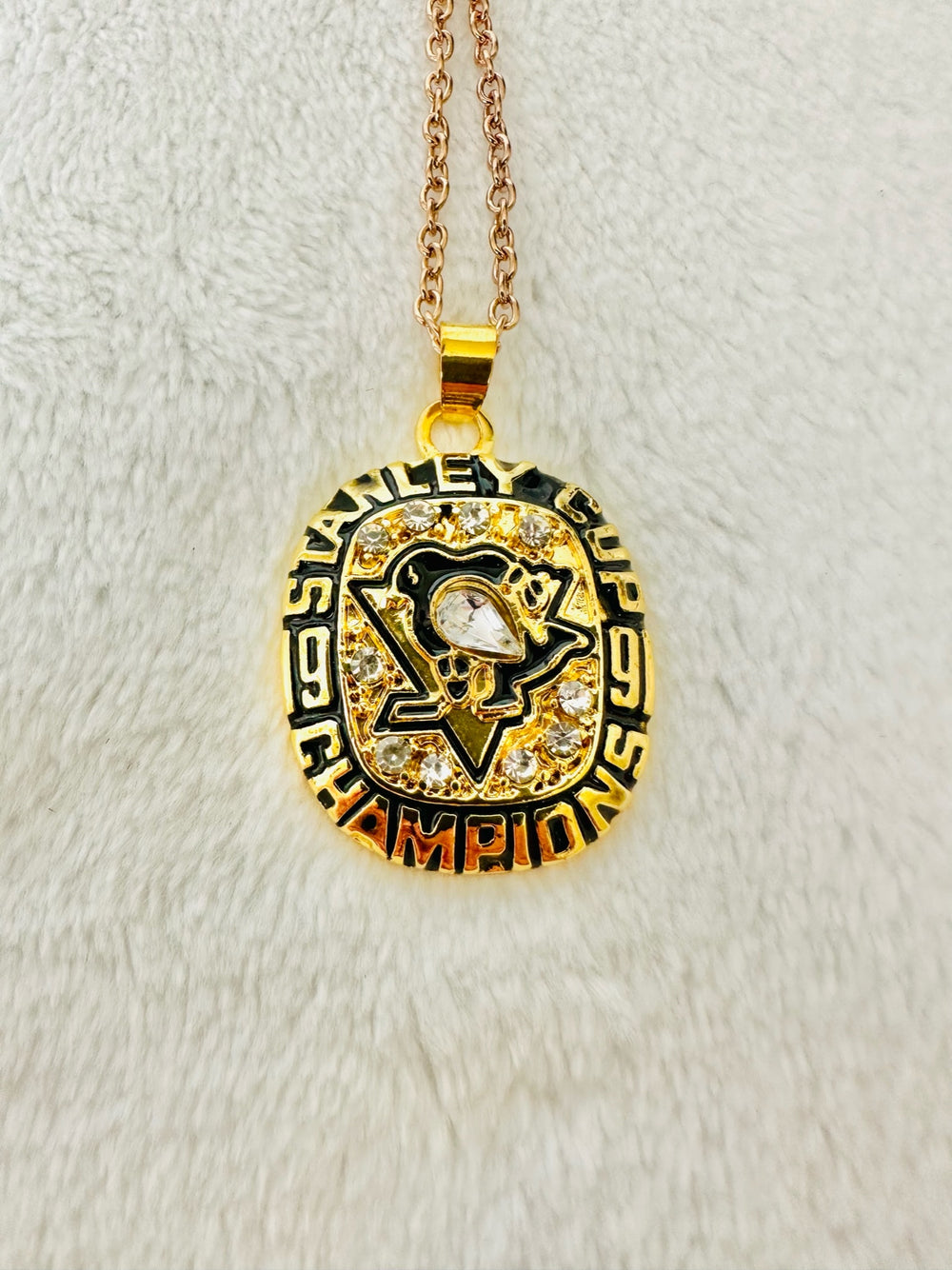 1991 Pittsburgh Penguins Stanley Cup Championship Pendant - EB Sports Championship Rings