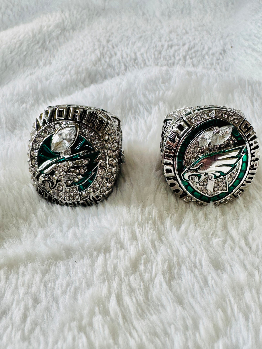 Limited Edition Philadelphia Eagles Super Bowl 2017/2024 Replica Ring Set - EB Sports Championship Rings