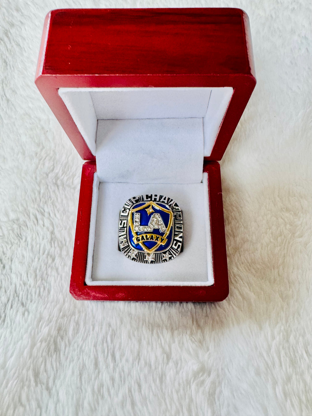 2011 MLS Cup LA Galaxy Championship Replica Ring Stadium Giveaway With Box - EB Sports Championship Rings