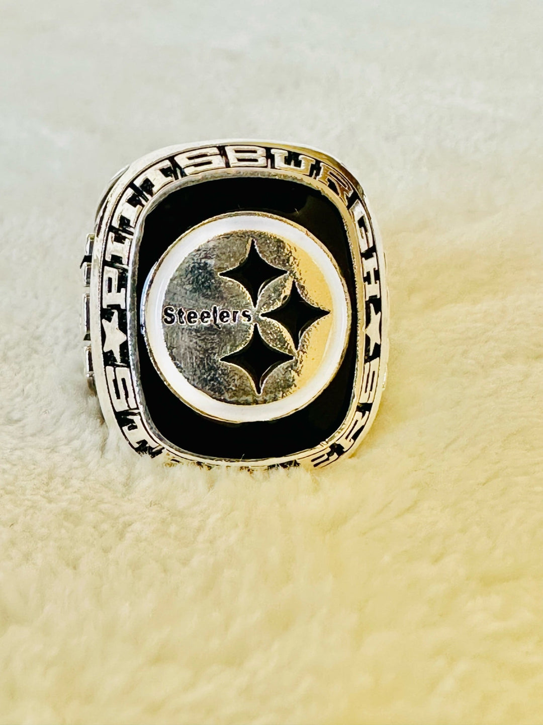 Pittsburgh Steelers Classic Balfour Silver Ring - EBSports Championship Rings