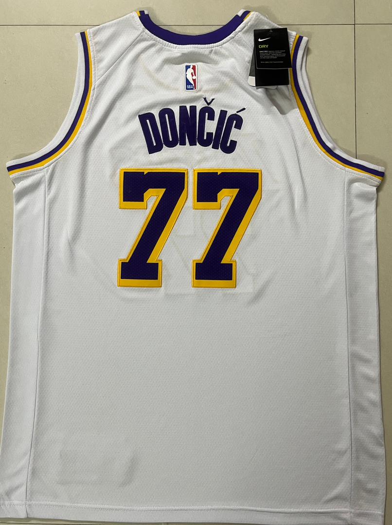 NWT Luka Doncic LA Lakers NBA White Jersey, US SHIP Retails over $100