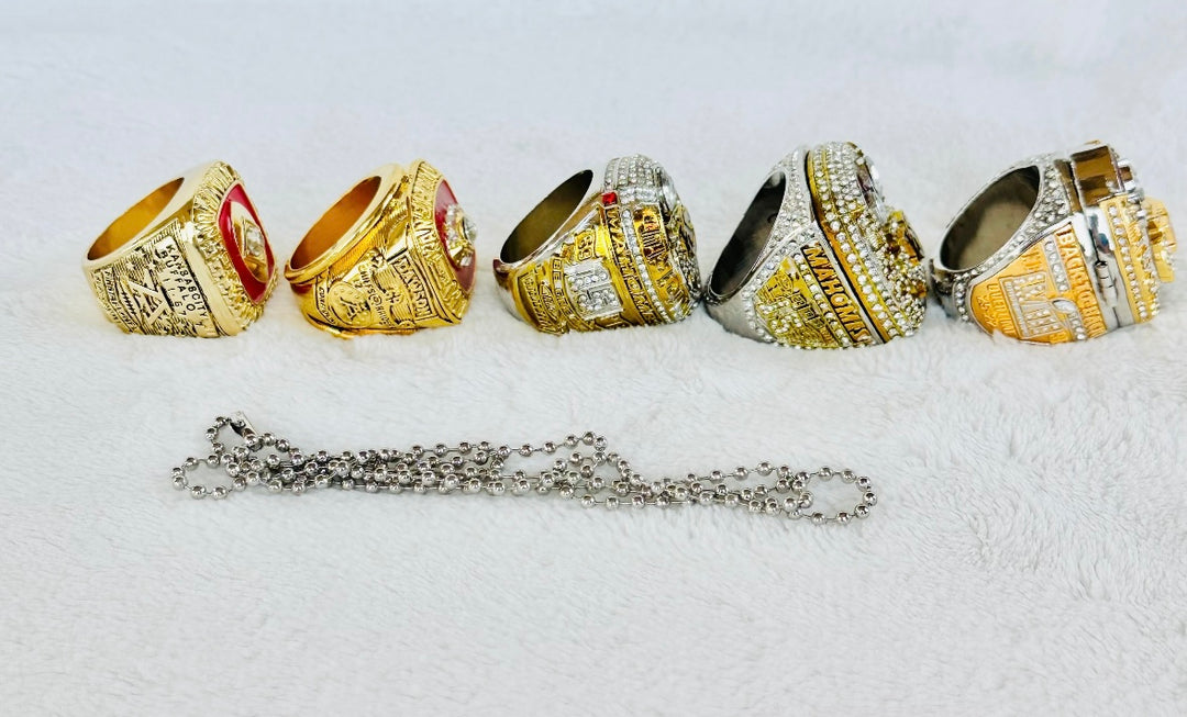 5 PCS Kansas City Chiefs Ultimate Super Bowl Championship Ring SET W Box,  US SHIP