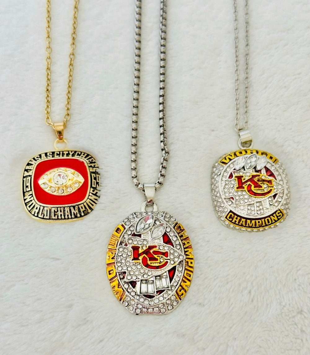 Kansas City Chiefs Super Bowl Championship Pendant Set, US SHIP