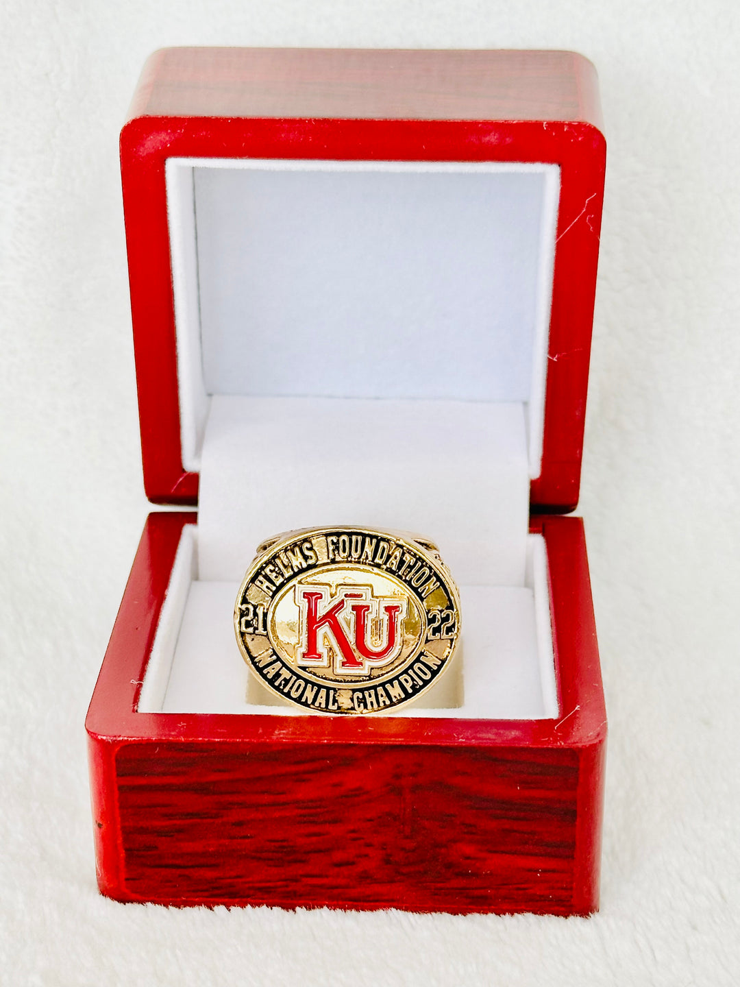 1922 Kansas Jayhawks Basketball National Championship Ring W Box, US SHIP - EB Sports Championship Rings