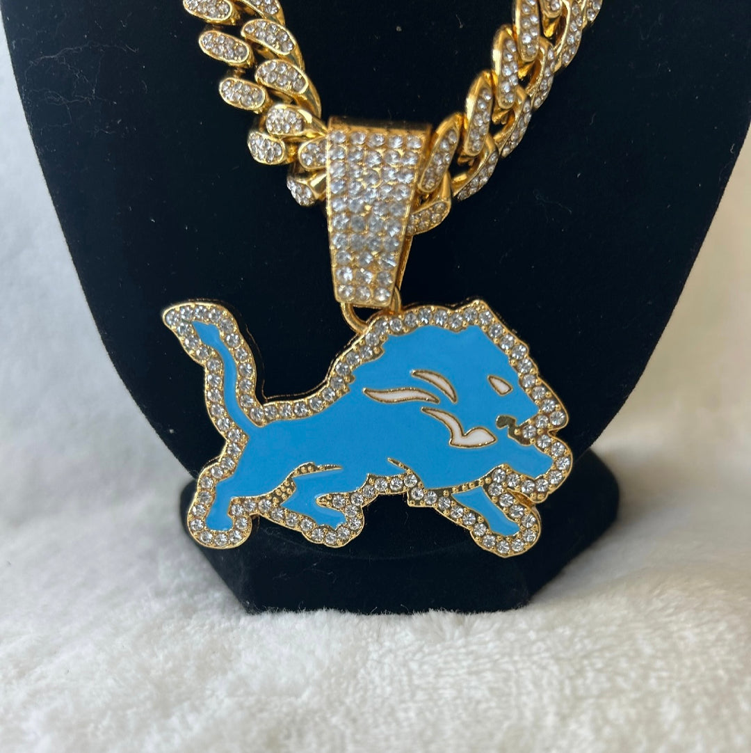 Detroit Lions Gold Team chain, 24 inch, US SHIP - EB Sports Championship Rings