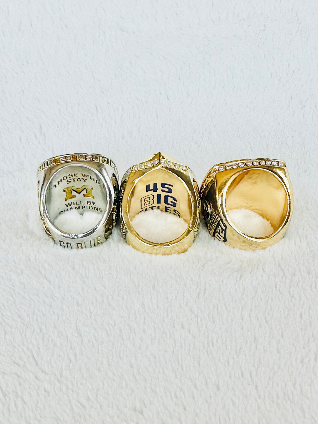 3 PCS Michigan Wolverines Big 10 Championship Ring Set, US SHIP 2021/2022/2023 - EB Sports Championship Rings