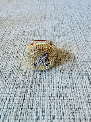 2021 Atlanta Braves World Series Champion Ring, top pops open