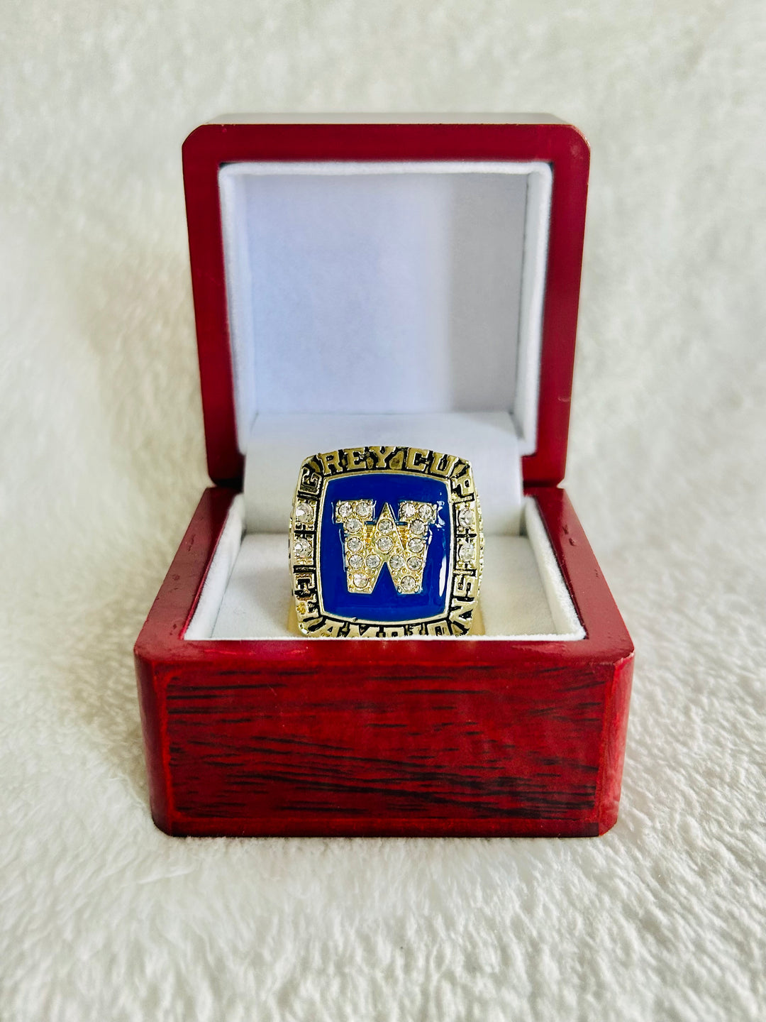 1962 Grey Cup Champions Ring with box: Winnipeg Blue Bombers, Professional Canadian Football - EB Sports Championship Rings