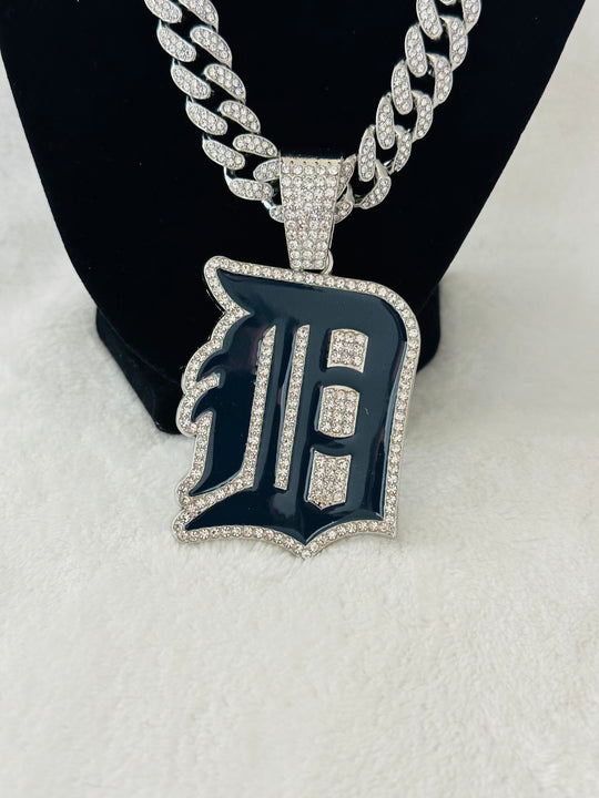 Detroit Tigers silver Iced Cuban Chain 24”, US SHIP - EB Sports Championship Rings