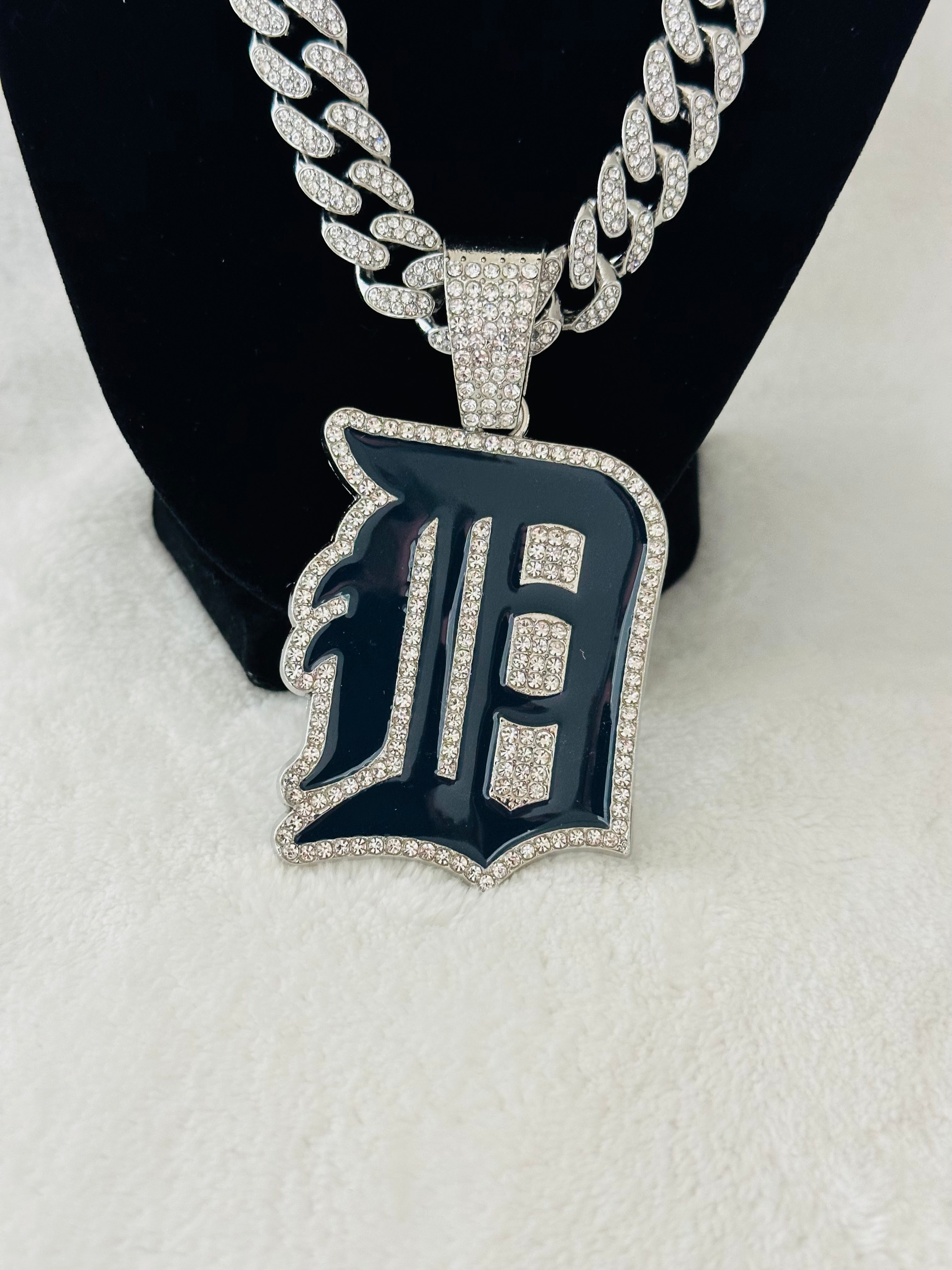 Detroit Tigers silver Iced Cuban Chain 24”, US SHIP - EB Sports Championship Rings