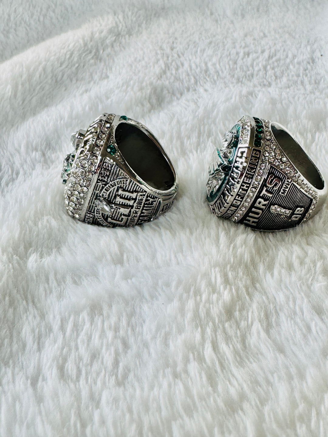 Limited Edition Philadelphia Eagles Super Bowl 2017/2024 Replica Ring Set - EB Sports Championship Rings