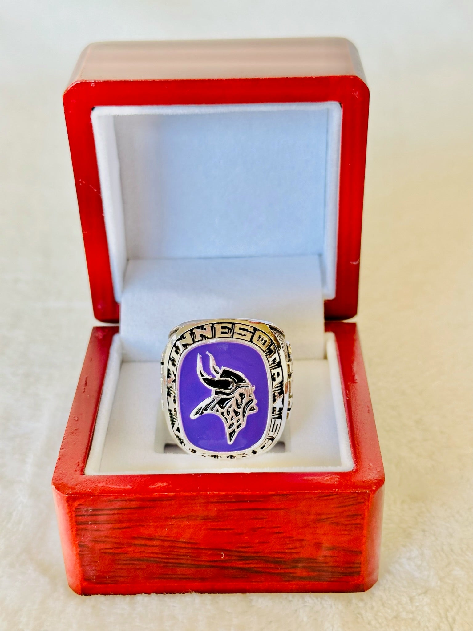 Minnesota Vikings Classic Balfour Silver Ring W Box, US SHIP - EBSports Championship Rings