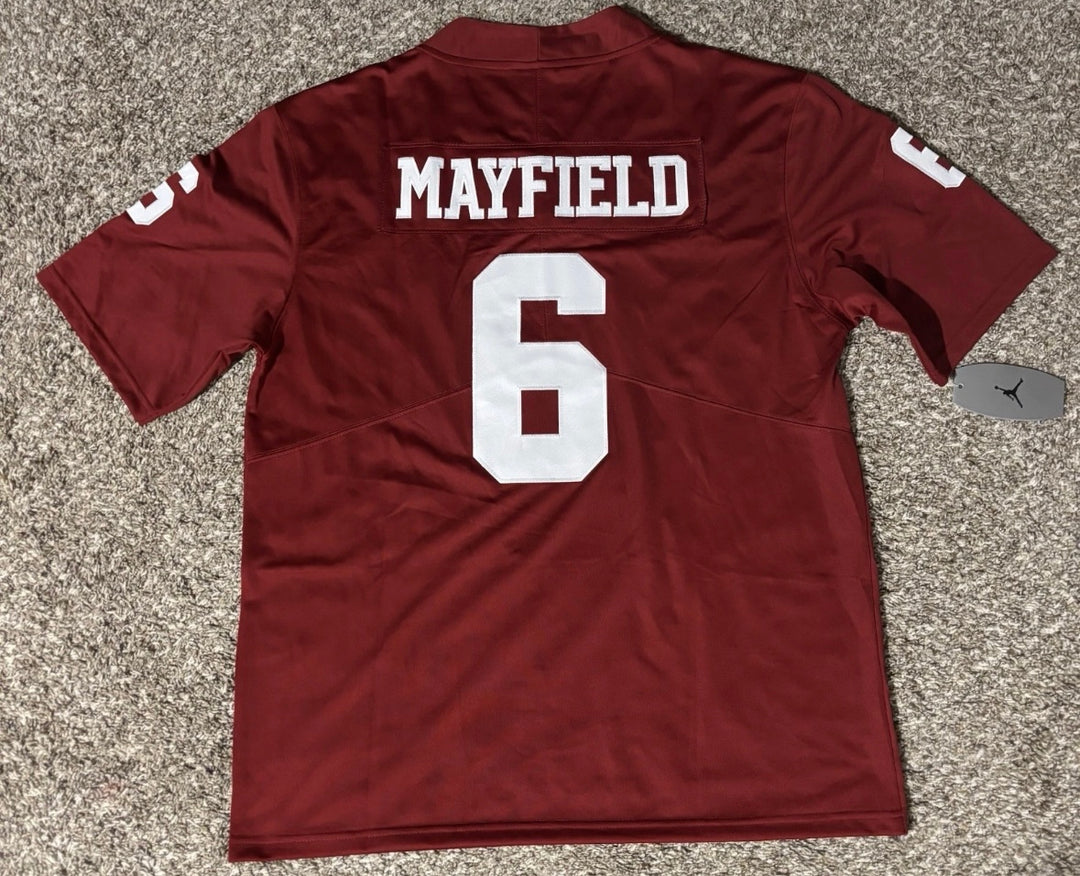 Oklahoma Sooners Baker Mayfield Jersey dark red