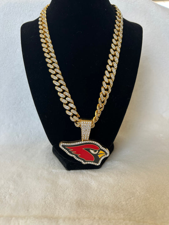 Arizona Cardinals men’s Large Gold Iced Cuban Chain 24”, US SHIP - EB Sports Championship Rings