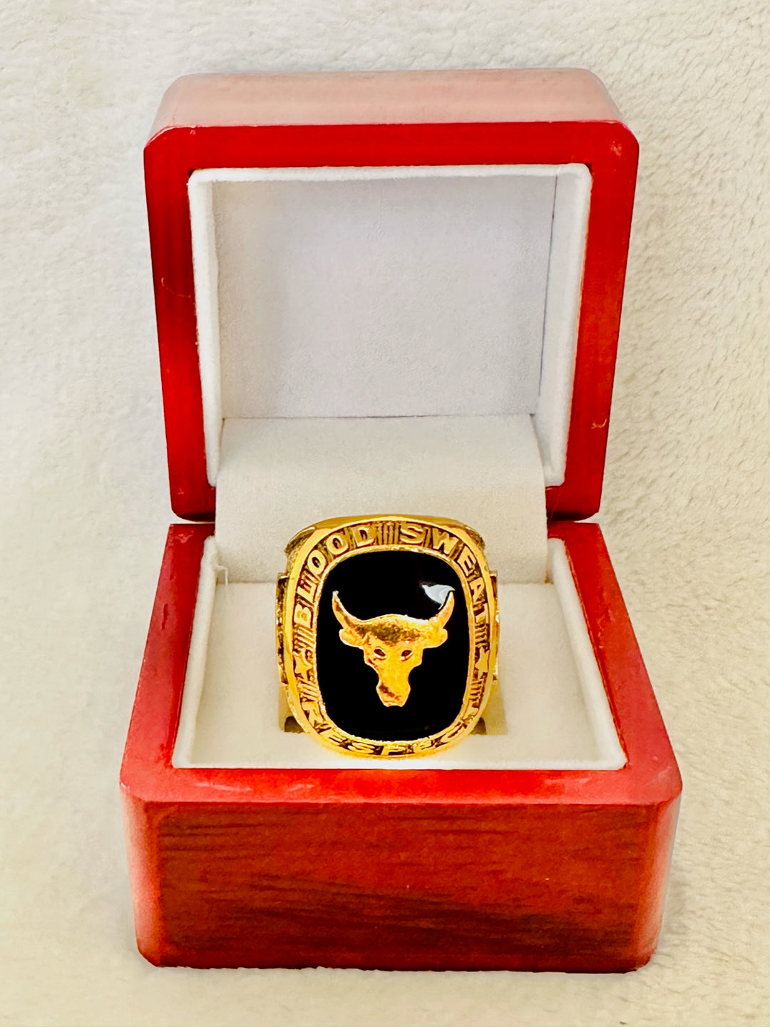 Project Rock Collectible Ring W Box, Blood, Sweat and Respect - EBSports Championship Rings