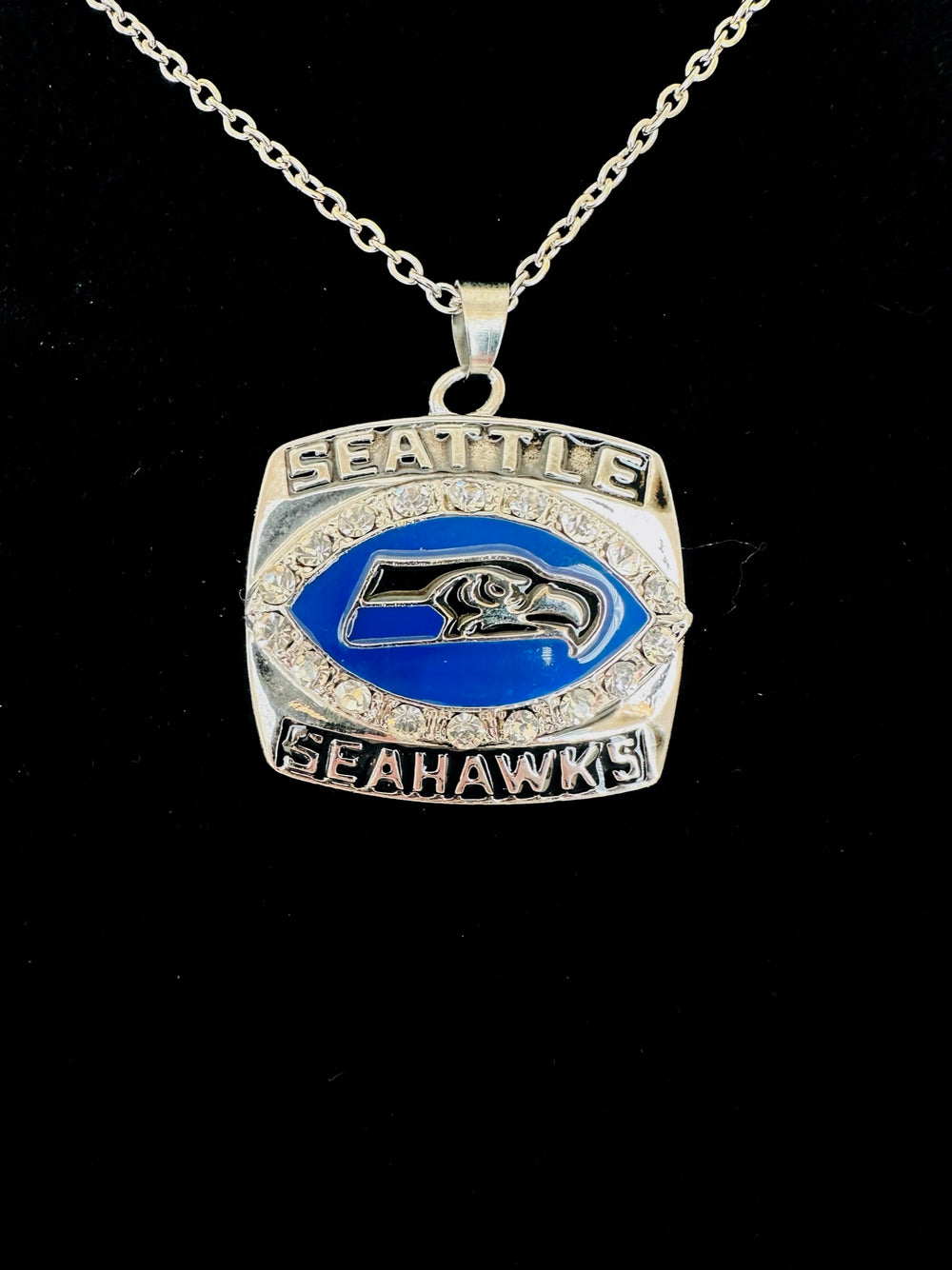 2005 Seattle Seahawks Silver Plated NFC Championship Pendant - EB Sports Championship Rings