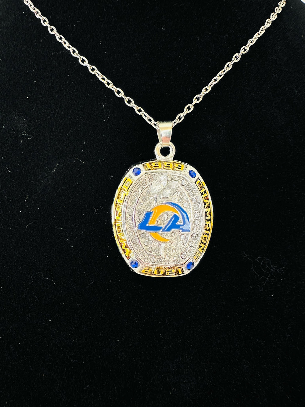 2021 LA Rams Super Bowl Necklace - EB Sports Championship Rings