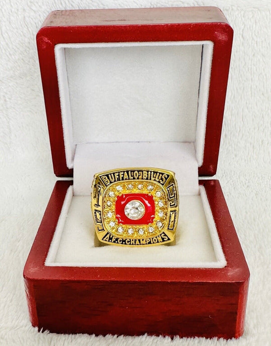 1990 Buffalo Bills AFC Championship Ring with box, US Ship - EB Sports Championship Rings