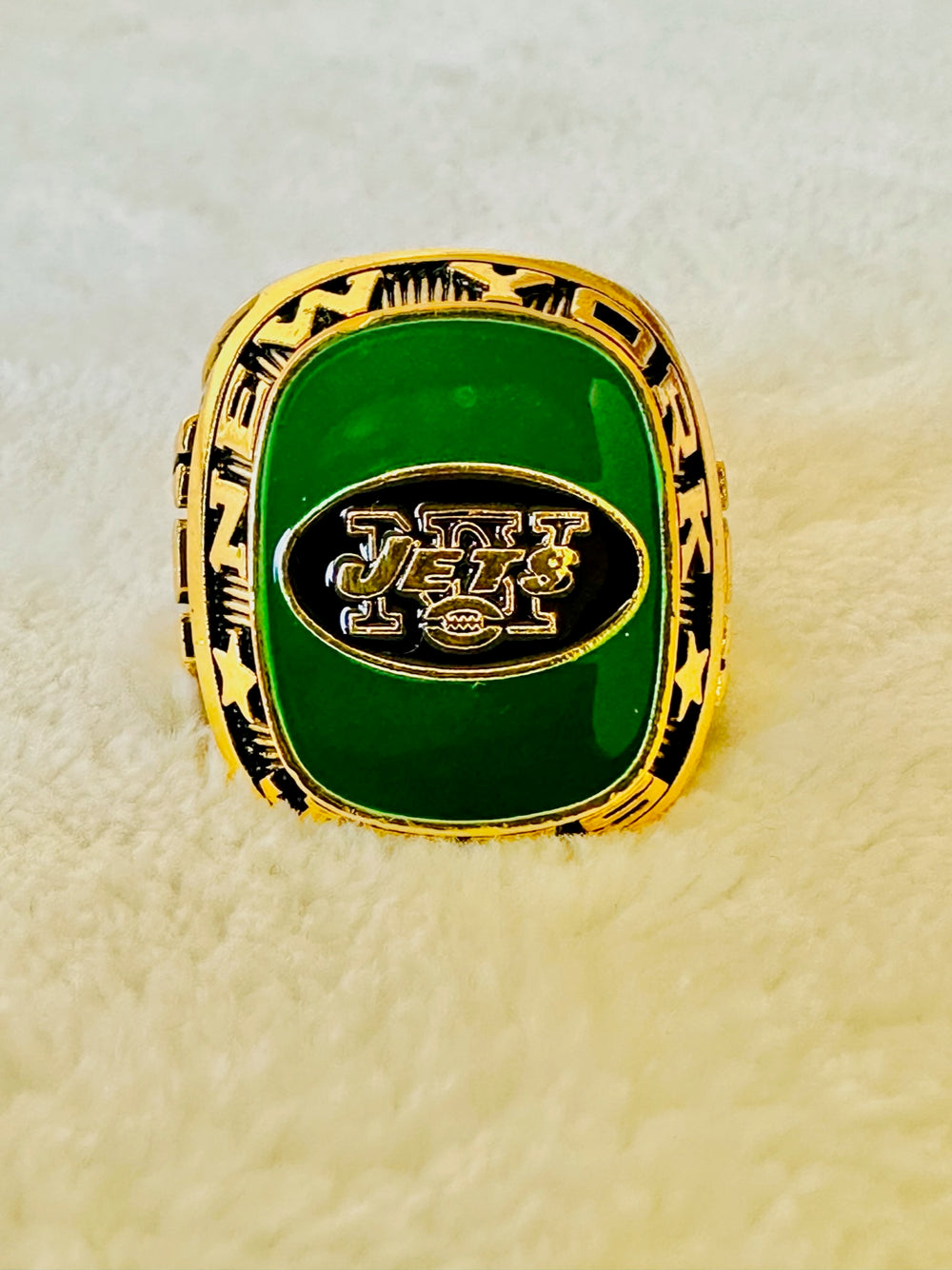 New York Jets Classic Balfour Gold Ring W Box, US SHIP - EBSports Championship Rings