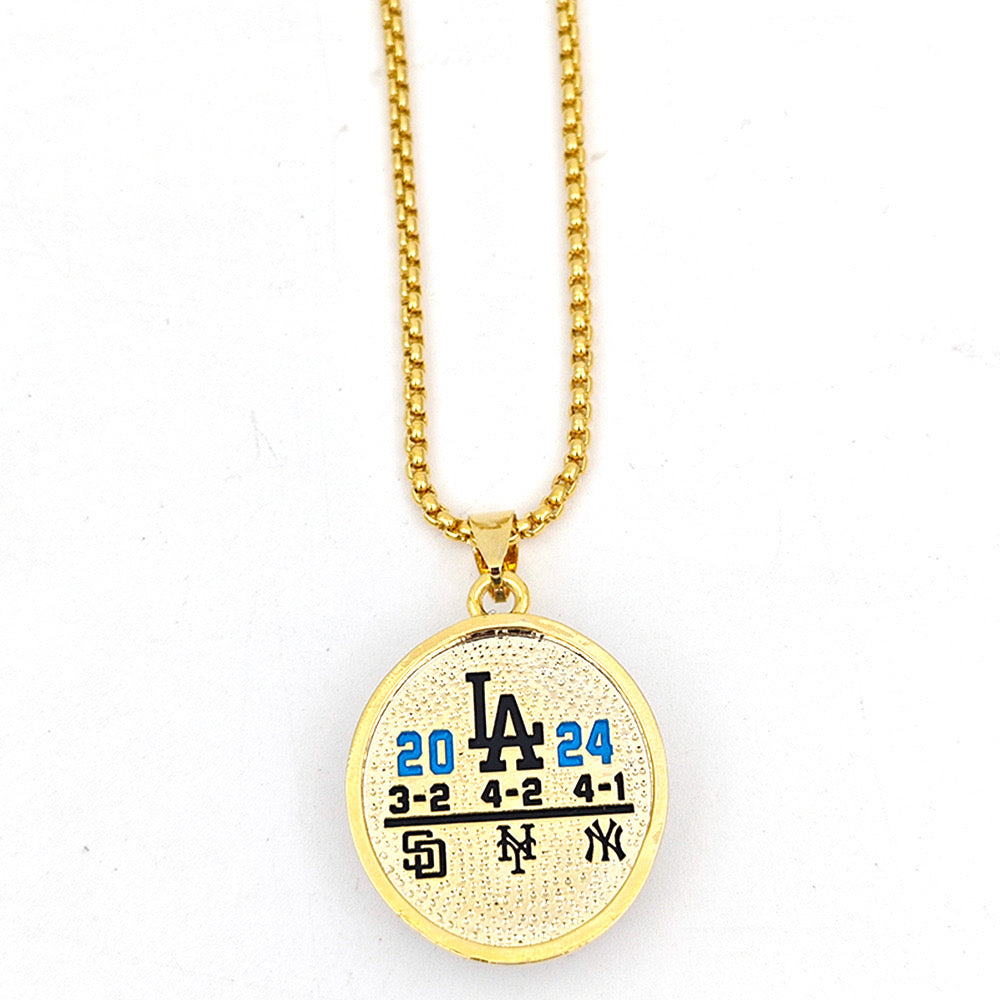 2024 LA Dodgers World Series Championship Pendant Necklace,  US SHIP