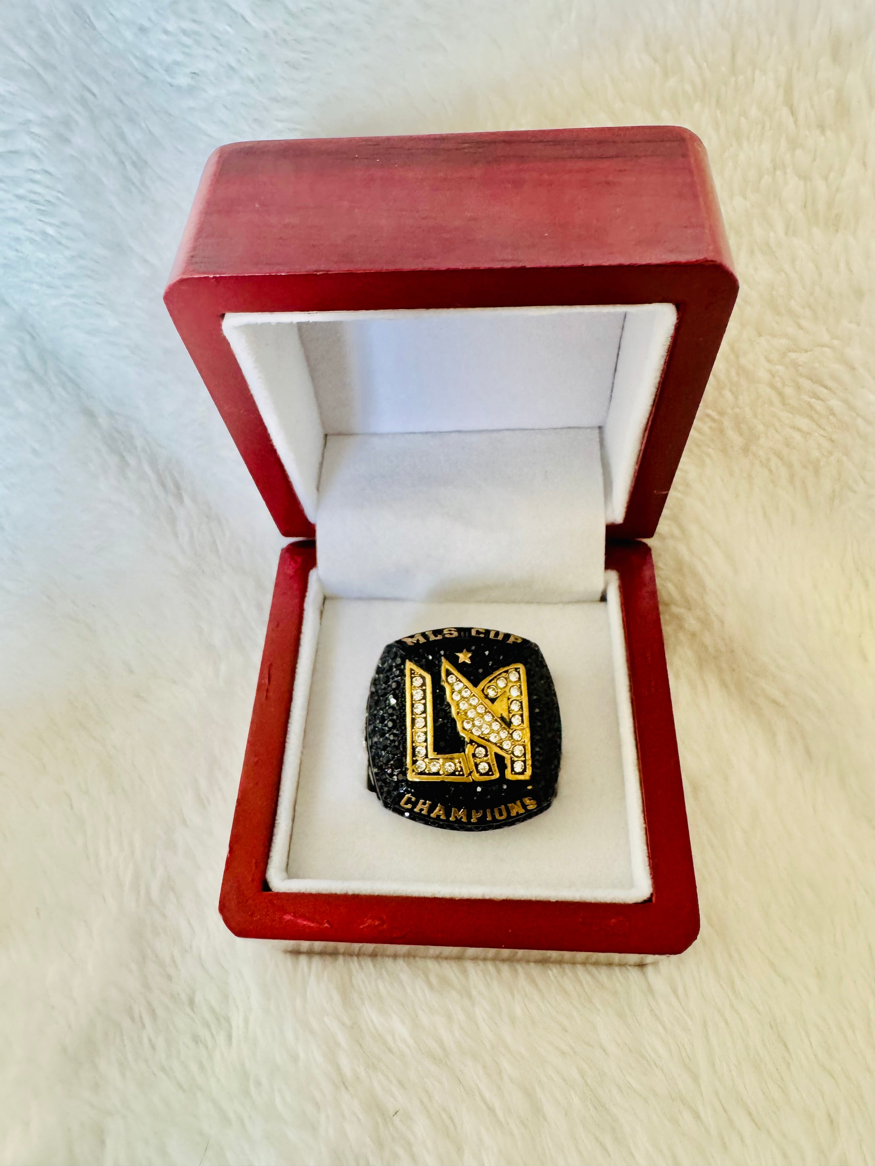 2022 MLS Cup LA Galaxy Championship Replica Ring With Box Stadium Giveaway - EB Sports Championship Rings
