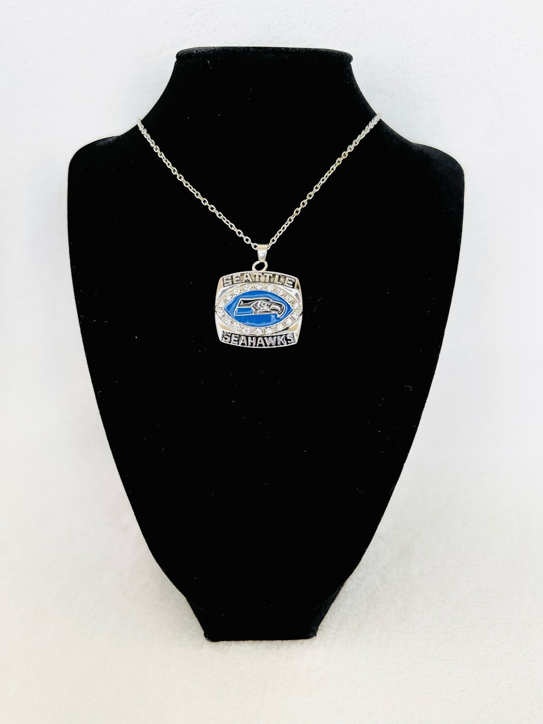 2005 Seattle Seahawks Silver Plated NFC Championship Pendant - EB Sports Championship Rings