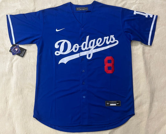 Enrique Hernandez #8 LA Dodgers Stitched Grey Jersey, Carry L and XL Faithful