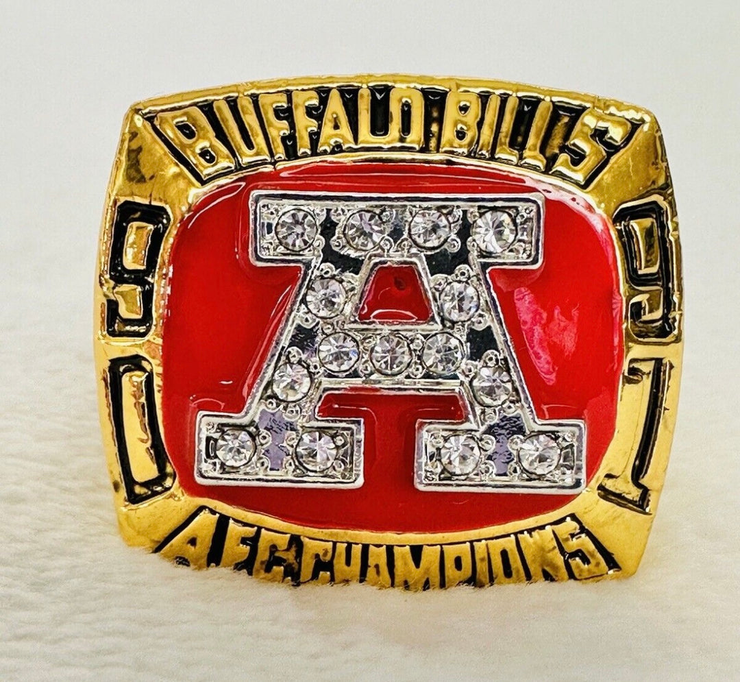 1991 Buffalo Bills AFC Championship Ring, US Ship - EB Sports Championship Rings