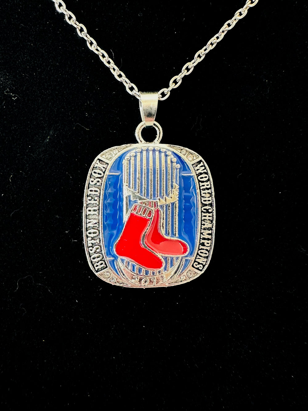 2013 Red Sox World Series Silver Championship Pendant - EB Sports Championship Rings