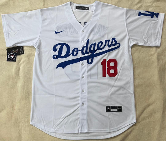 Yamamoto #18 LA Dodgers Stitched White Jersey, Carry L and XL Faithful