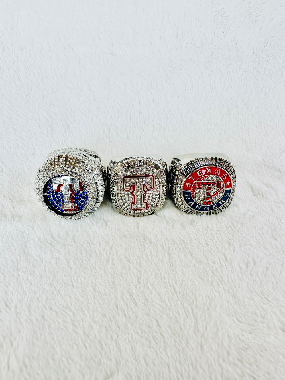 TEXAS RANGERS Championship RING Set W Box 2010/2011/2023 - EB Sports Championship Rings