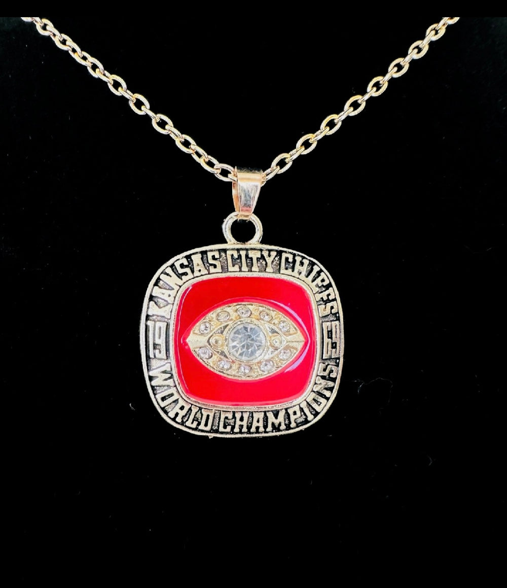 1969 Kansas City Chiefs Super Bowl Championship Pendant W box, US SHIP