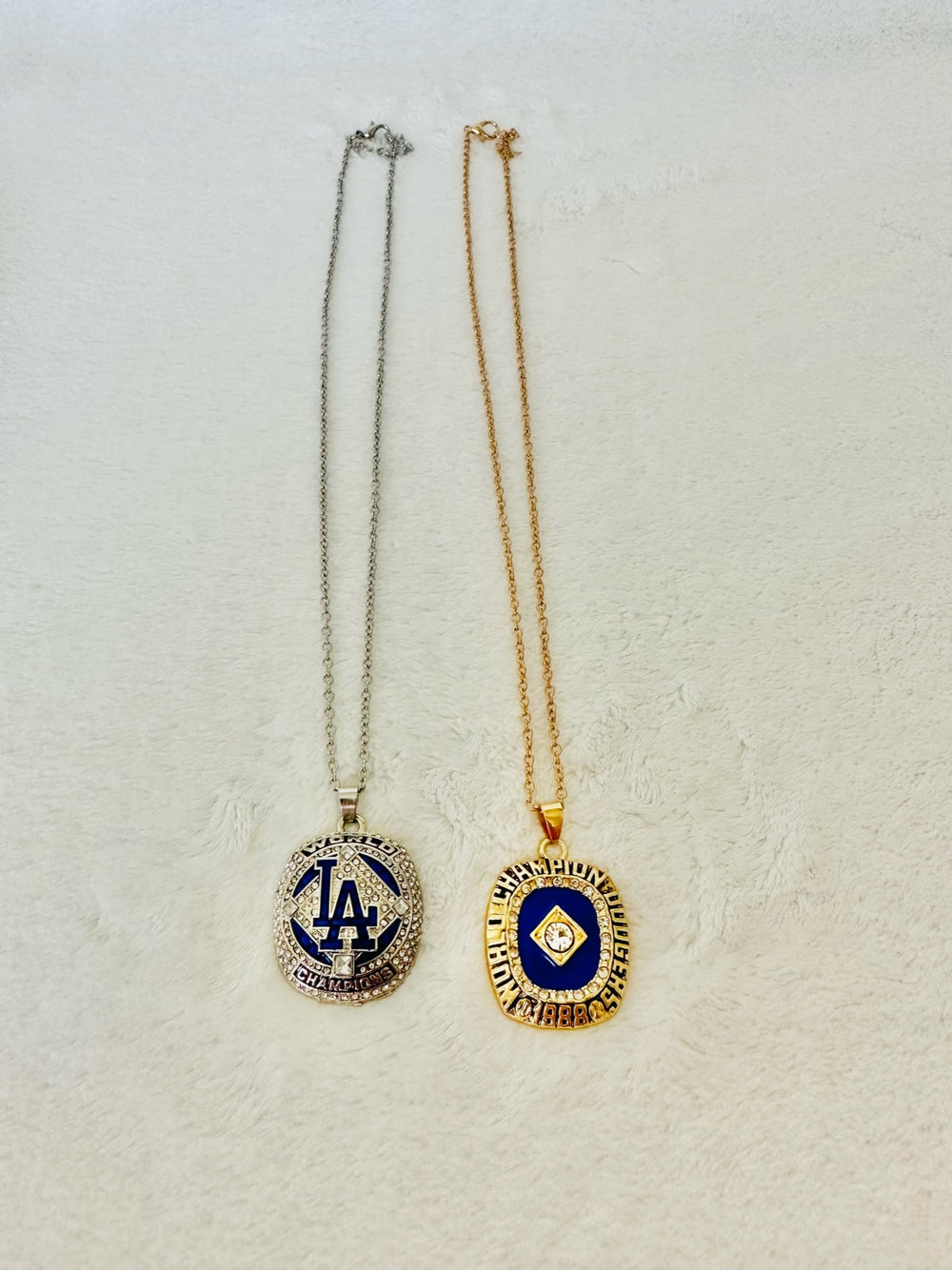 2 LA Dodgers World Series Championship Pendant Set: 1988/2020 - EBSports Championship Rings