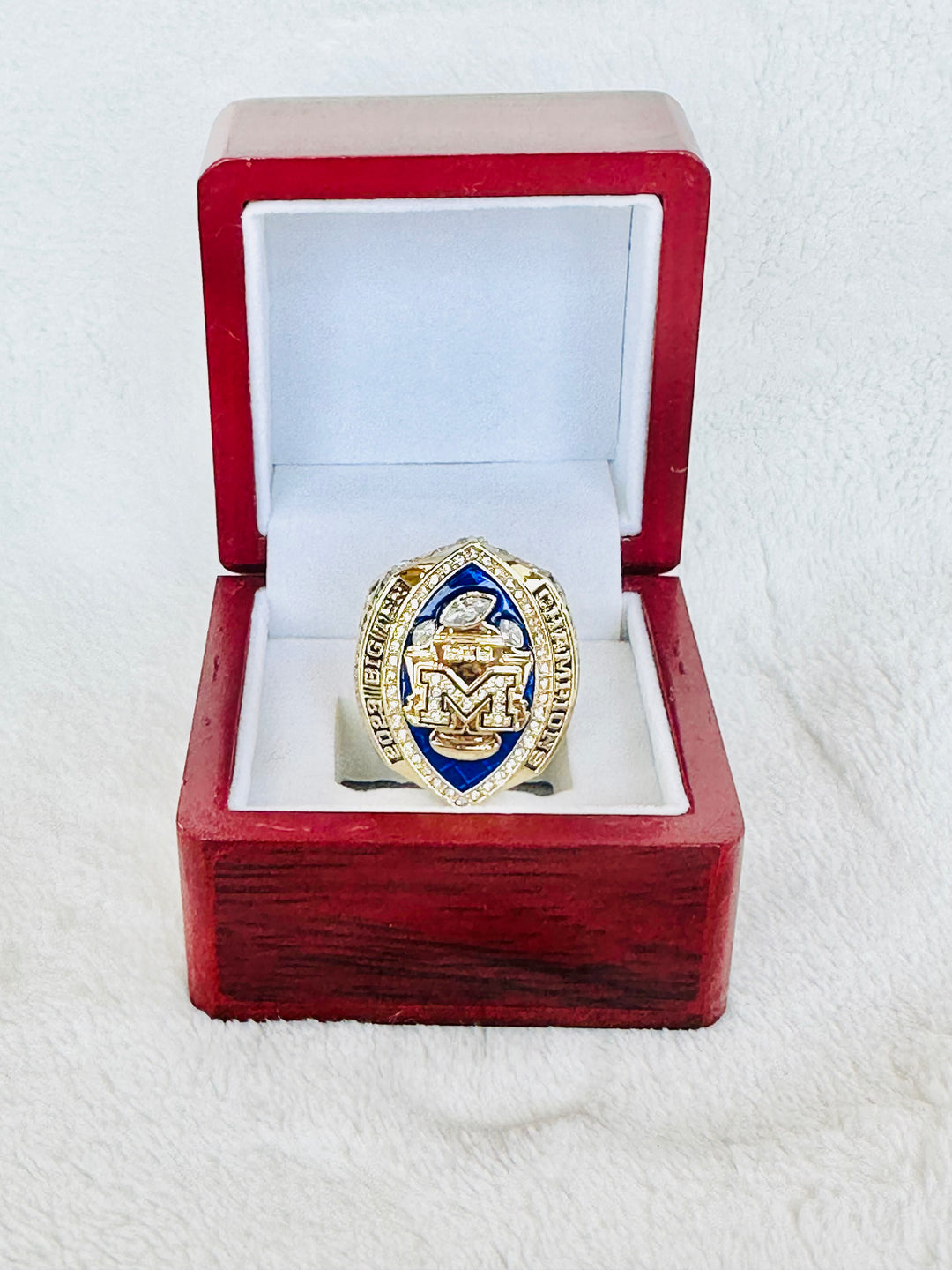 2023 Michigan Wolverines Replica Big Ten Championship Ring 24k, With Box - EB Sports Championship Rings