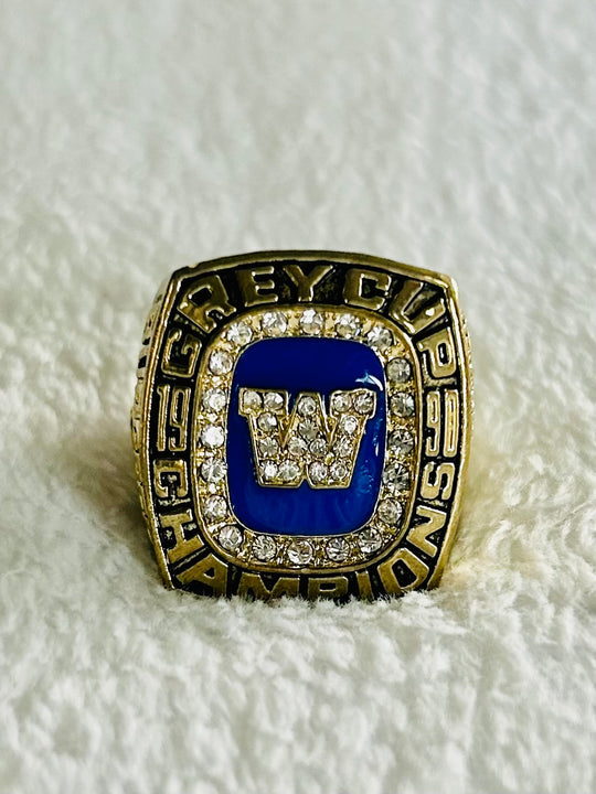 1990 Grey Cup Champions Ring: Winnipeg Blue Bombers, Professional Canadian Football - EB Sports Championship Rings