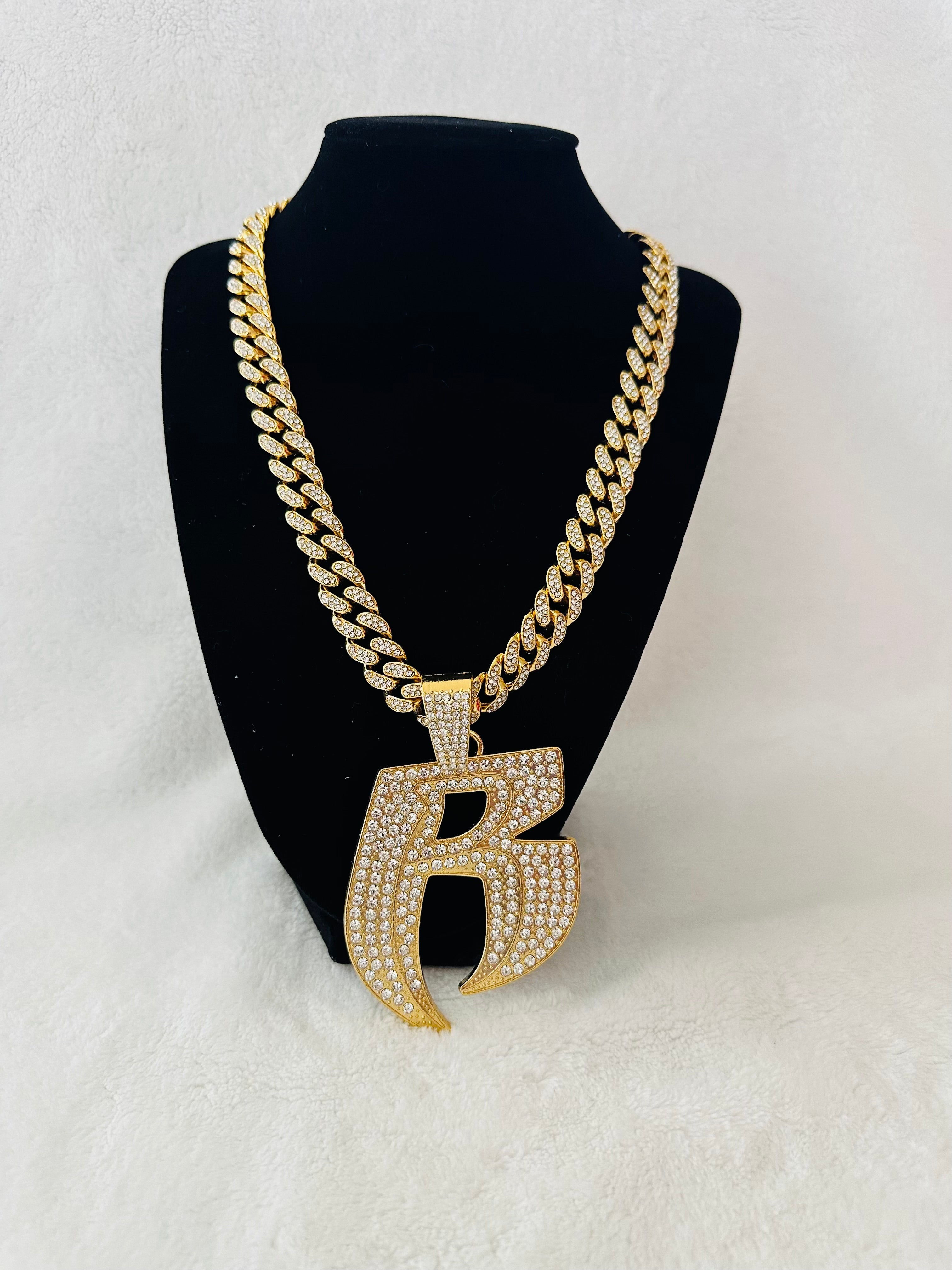 Ruff Ryder Gold Iced Cuban Chain 24, US SHIP - EB Sports Championship Rings