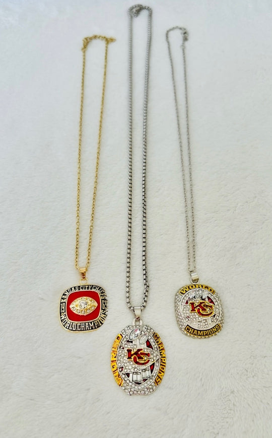 Kansas City Chiefs Super Bowl Championship Pendant Set, US SHIP
