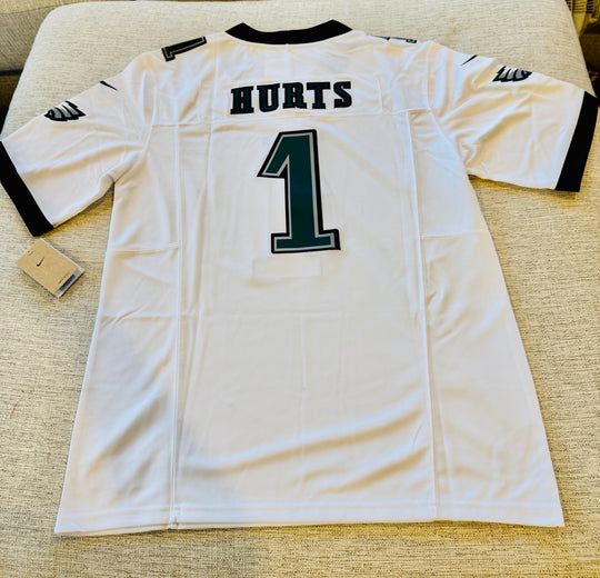 Jalen Hurts Philadelphia Eagles authentic NFL White Jersey