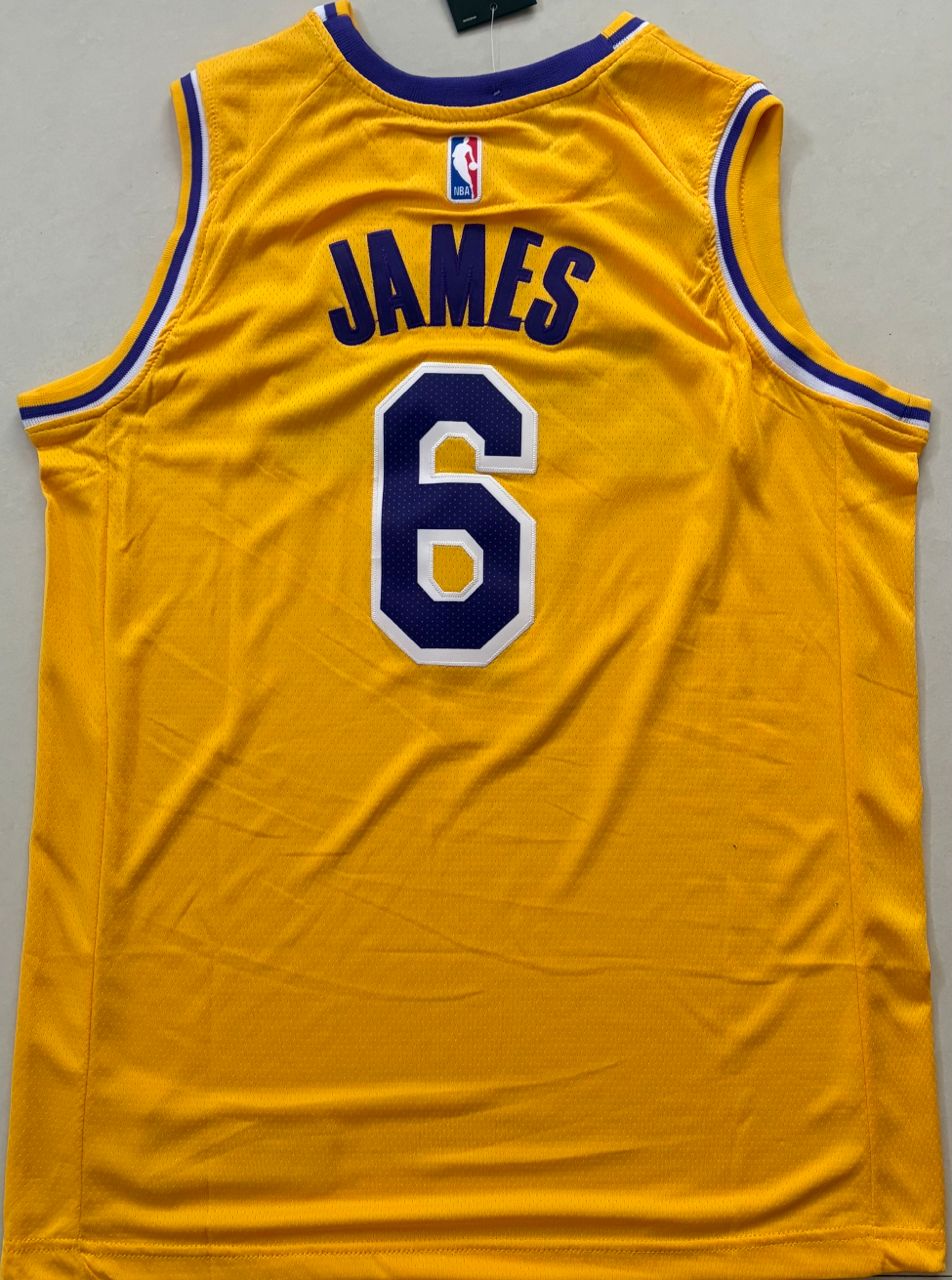 Lebron James # 6 LA Lakers Nike Stitched Jersey, Carry L and XL