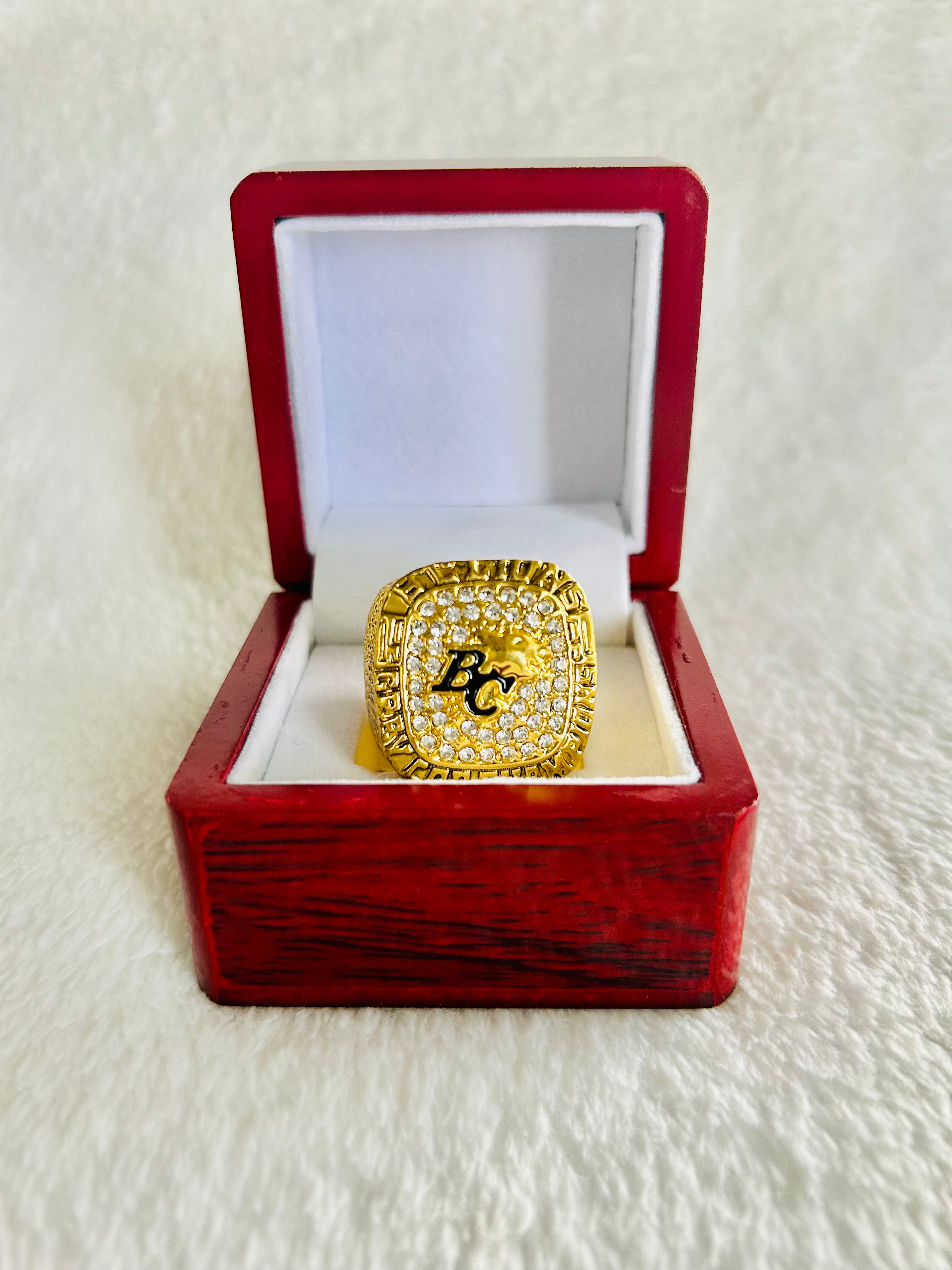 1994 BC Lions Grey Cup Championship Ring with box, Team Issued CFL Argos - EB Sports Championship Rings