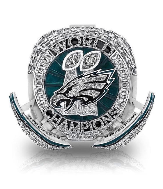 Limited Edition 2024 Philadelphia Eagles Super Bowl LIX Replica Ring, wings pop