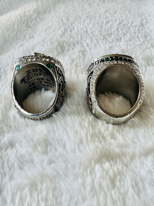 Limited Edition Philadelphia Eagles Super Bowl 2017/2024 Replica Ring Set - EB Sports Championship Rings