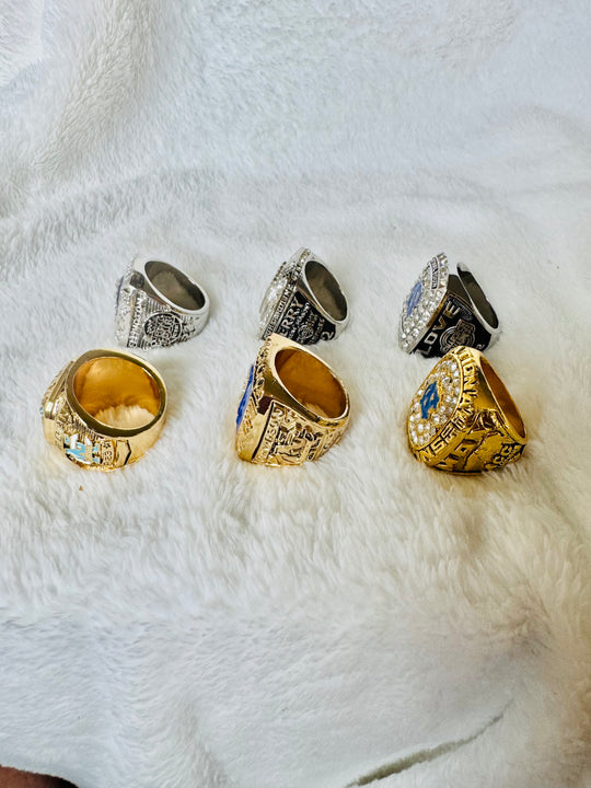 6 PCS North Carolina Tarheels Brass Championship Ring W box, US Ship 1982-2022