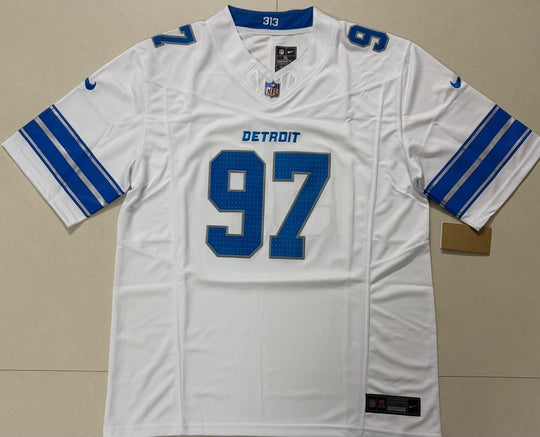 Aiden Hutchinson #97 Detroit Lions White Nike Stitched Jersey, Carry L and XL
