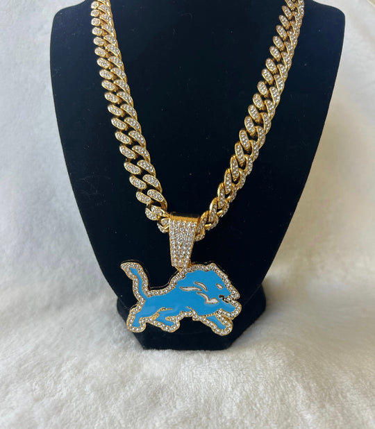 Detroit Lions Gold Team chain, 24 inch, US SHIP - EB Sports Championship Rings